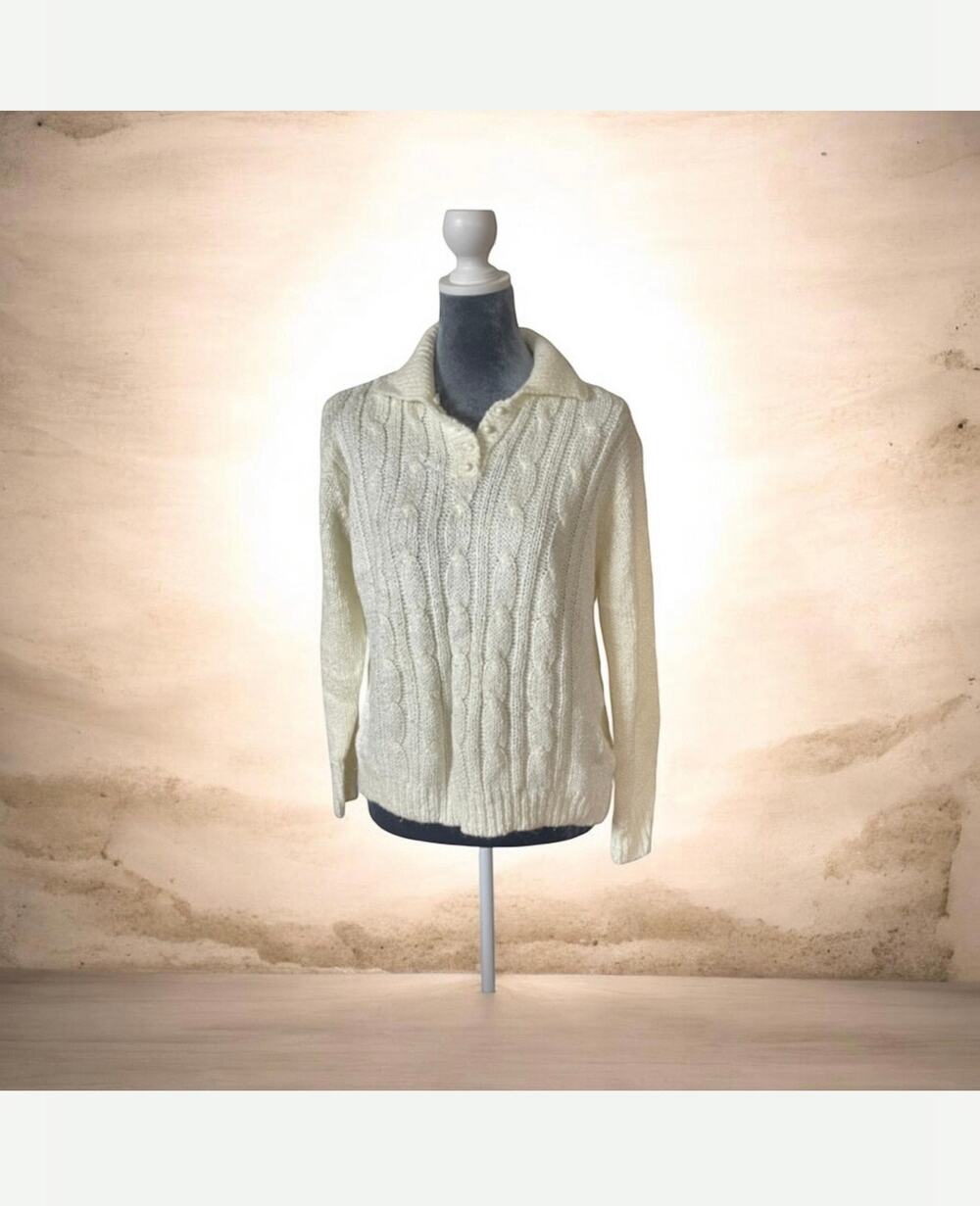 Vintage Sarah Bentley Pullover Off White Sweater Large